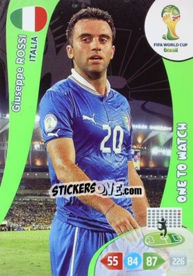 Sticker Giuseppe Rossi - FIFA World Cup Brazil 2014. Adrenalyn XL n. 219 - Panini