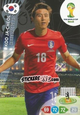Sticker Koo Ja-Cheol - FIFA World Cup Brazil 2014. Adrenalyn XL n. 239 - Panini