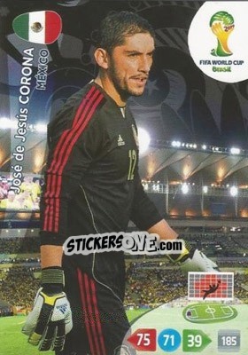 Sticker José de Jesús Corona - FIFA World Cup Brazil 2014. Adrenalyn XL n. 242 - Panini