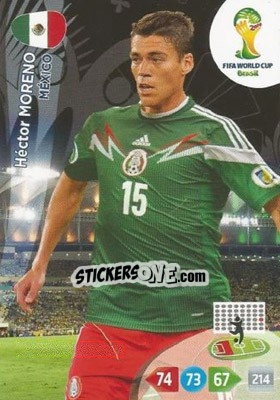 Sticker Héctor Moreno - FIFA World Cup Brazil 2014. Adrenalyn XL - Panini