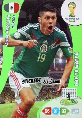 Sticker Oribe Peralta - FIFA World Cup Brazil 2014. Adrenalyn XL n. 248 - Panini