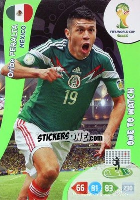 Sticker Oribe Peralta - FIFA World Cup Brazil 2014. Adrenalyn XL - Panini