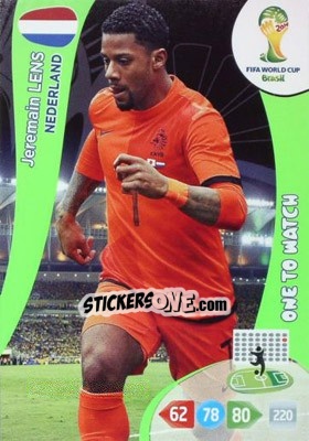 Cromo Jeremain Lens - FIFA World Cup Brazil 2014. Adrenalyn XL - Panini