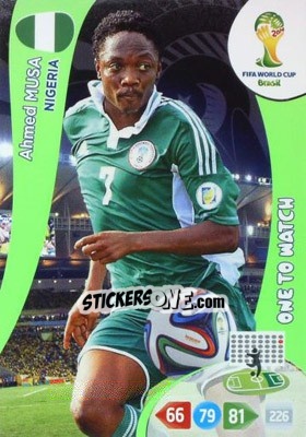 Sticker Ahmed Musa - FIFA World Cup Brazil 2014. Adrenalyn XL n. 266 - Panini