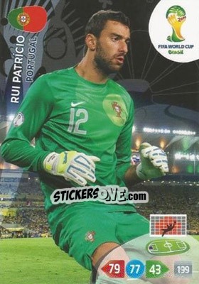 Sticker Rui Patrício - FIFA World Cup Brazil 2014. Adrenalyn XL - Panini