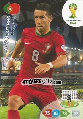 Figurina João Moutinho - FIFA World Cup Brazil 2014. Adrenalyn XL - Panini