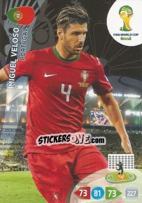 Figurina Miguel Veloso - FIFA World Cup Brazil 2014. Adrenalyn XL - Panini