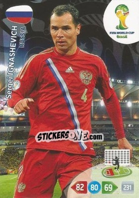 Sticker Sergei Ignashevich - FIFA World Cup Brazil 2014. Adrenalyn XL - Panini