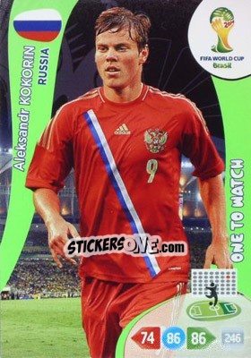 Sticker Aleksandr Kokorin - FIFA World Cup Brazil 2014. Adrenalyn XL n. 291 - Panini