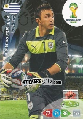Sticker Fernando Muslera - FIFA World Cup Brazil 2014. Adrenalyn XL - Panini
