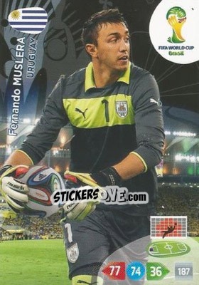 Sticker Fernando Muslera - FIFA World Cup Brazil 2014. Adrenalyn XL n. 305 - Panini
