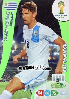 Cromo Gastón Ramírez - FIFA World Cup Brazil 2014. Adrenalyn XL - Panini