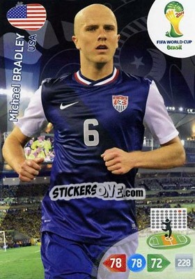 Cromo Michael Bradley - FIFA World Cup Brazil 2014. Adrenalyn XL - Panini