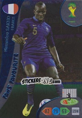 Sticker Mamadou Sakho - FIFA World Cup Brazil 2014. Adrenalyn XL - Panini
