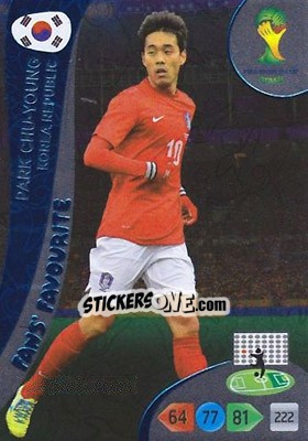 Sticker Park Chou-Young - FIFA World Cup Brazil 2014. Adrenalyn XL n. 344 - Panini