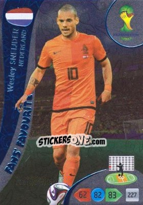 Sticker Wesley Sneijder - FIFA World Cup Brazil 2014. Adrenalyn XL - Panini