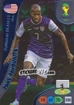 Sticker DaMarcus Beasley - FIFA World Cup Brazil 2014. Adrenalyn XL n. 351 - Panini