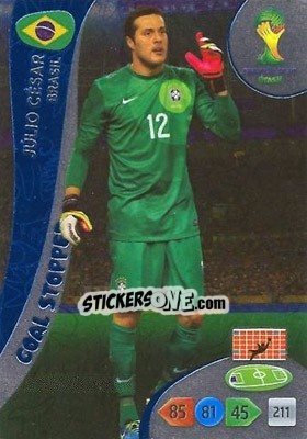 Figurina Júlio César - FIFA World Cup Brazil 2014. Adrenalyn XL - Panini