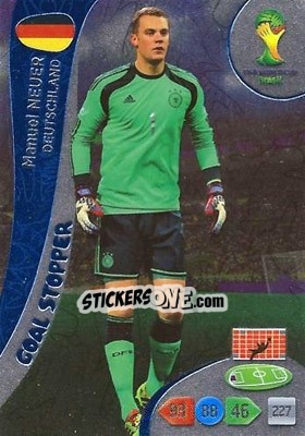 Sticker Manuel Neuer - FIFA World Cup Brazil 2014. Adrenalyn XL - Panini