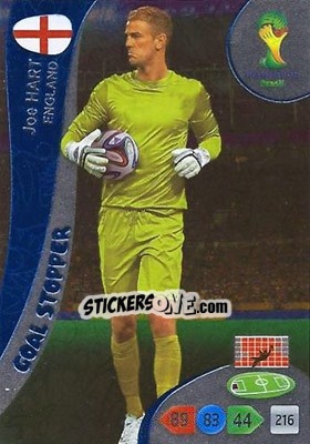 Sticker Joe Hart - FIFA World Cup Brazil 2014. Adrenalyn XL n. 356 - Panini