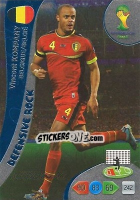Sticker Vincent Kompany - FIFA World Cup Brazil 2014. Adrenalyn XL n. 362 - Panini