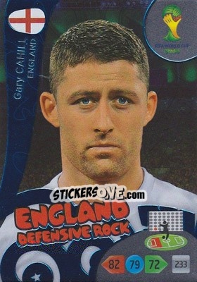 Sticker Gary Cahill - FIFA World Cup Brazil 2014. Adrenalyn XL n. 369u - Panini