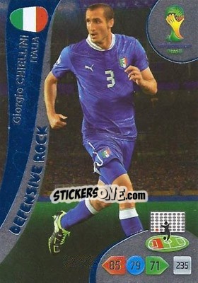 Sticker Giorgio Chiellini - FIFA World Cup Brazil 2014. Adrenalyn XL - Panini