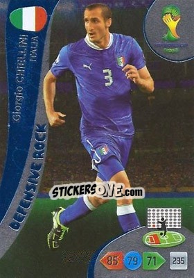 Sticker Giorgio Chiellini - FIFA World Cup Brazil 2014. Adrenalyn XL n. 374 - Panini
