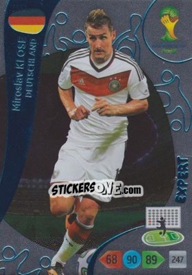 Sticker Miroslav Klose - FIFA World Cup Brazil 2014. Adrenalyn XL n. 380 - Panini