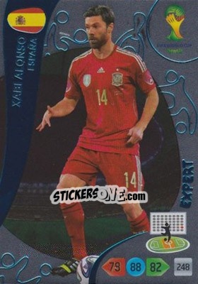 Sticker Xabi Alonso - FIFA World Cup Brazil 2014. Adrenalyn XL n. 382 - Panini