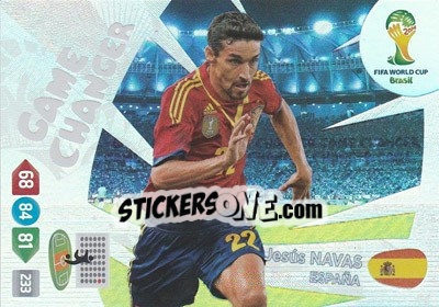 Sticker Jesús Navas - FIFA World Cup Brazil 2014. Adrenalyn XL n. 397 - Panini