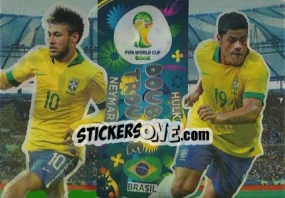 Cromo Hulk / Neymar Jr. - FIFA World Cup Brazil 2014. Adrenalyn XL - Panini