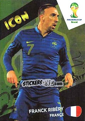 Sticker Franck Ribéry - FIFA World Cup Brazil 2014. Adrenalyn XL n. 420 - Panini