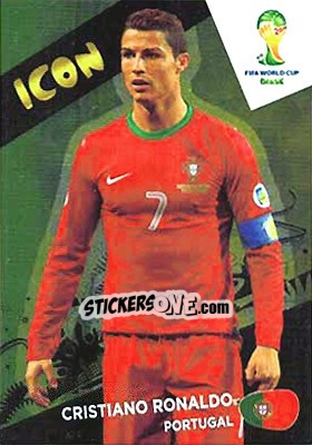 Sticker Cristiano Ronaldo - FIFA World Cup Brazil 2014. Adrenalyn XL n. 421 - Panini