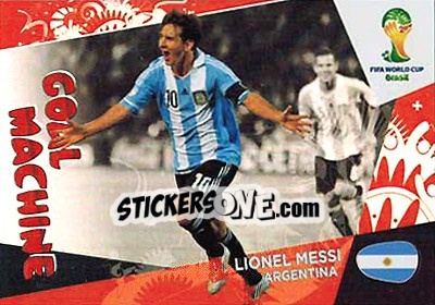 Sticker Lionel Messi - FIFA World Cup Brazil 2014. Adrenalyn XL n. 422 - Panini