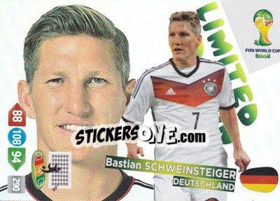 Sticker Bastian Schweinsteiger - FIFA World Cup Brazil 2014. Adrenalyn XL - Panini
