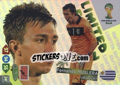 Figurina Fernando Muslera - FIFA World Cup Brazil 2014. Adrenalyn XL - Panini