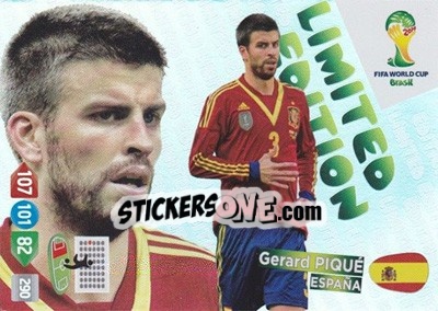 Cromo Gerard Piqué - FIFA World Cup Brazil 2014. Adrenalyn XL - Panini