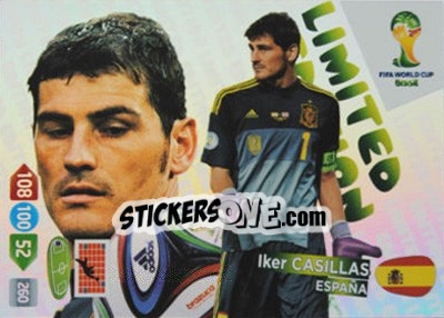 Sticker Iker Casillas - FIFA World Cup Brazil 2014. Adrenalyn XL n. LE-IC - Panini