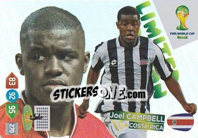 Sticker Joel Campbell - FIFA World Cup Brazil 2014. Adrenalyn XL n. LE-JCA - Panini