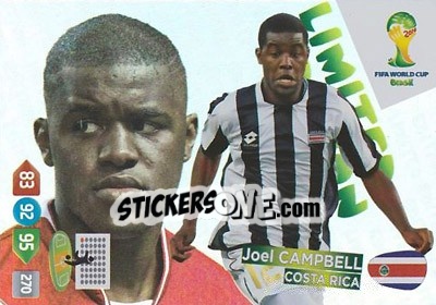 Figurina Joel Campbell - FIFA World Cup Brazil 2014. Adrenalyn XL - Panini