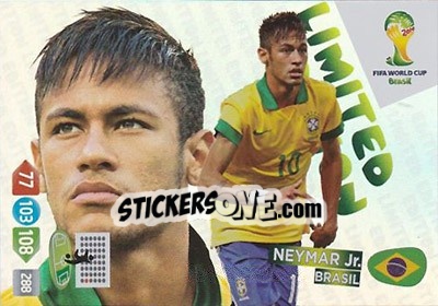 Sticker Neymar Jr. - FIFA World Cup Brazil 2014. Adrenalyn XL - Panini