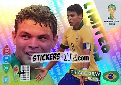 Figurina Thiago Silva - FIFA World Cup Brazil 2014. Adrenalyn XL - Panini