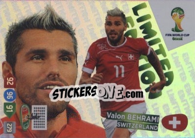 Sticker Valon Behrami - FIFA World Cup Brazil 2014. Adrenalyn XL n. LE-VB - Panini