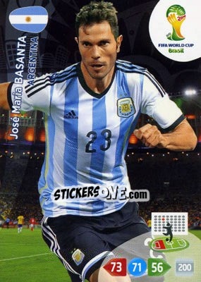 Sticker José Maria Basanta - FIFA World Cup Brazil 2014. Adrenalyn XL - Panini
