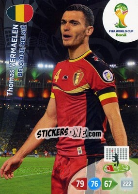 Sticker Thomas Vermaelen - FIFA World Cup Brazil 2014. Adrenalyn XL - Panini