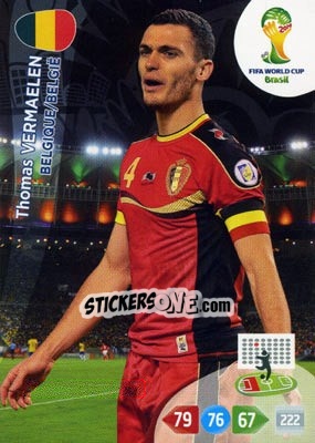 Sticker Thomas Vermaelen - FIFA World Cup Brazil 2014. Adrenalyn XL n. u11 - Panini