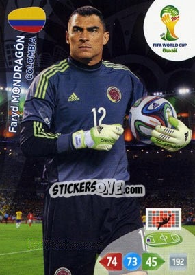 Cromo Faryd Mondragón - FIFA World Cup Brazil 2014. Adrenalyn XL - Panini