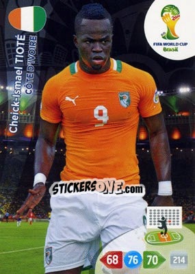 Sticker Cheick Tioté - FIFA World Cup Brazil 2014. Adrenalyn XL - Panini