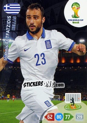 Sticker Giannis Fetfatzidis - FIFA World Cup Brazil 2014. Adrenalyn XL - Panini